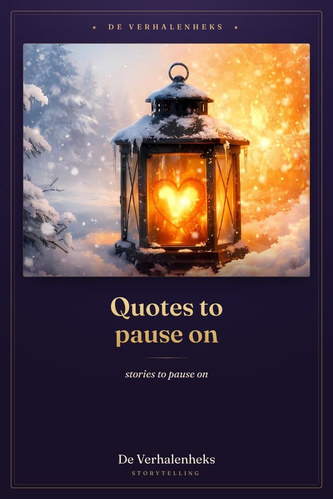 The book “Quotes to pause on” by De Verhalenheks